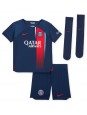 Paris Saint-Germain Manuel Ugarte #4 Replika Hemmakläder Barn 2023-24 Kortärmad (+ byxor)